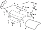 74829-t2a-000 Honda Genuine Oem Trunk Lid Stopper