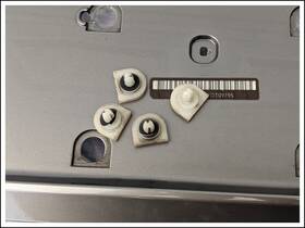 51137138423 Bmw 06-08 750 License Plate Trunk Lid Trim Panel Cover Plastic