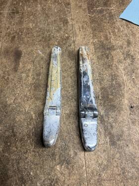 Cadillac T.141.18.r Oem 1940s Gm Chrome Trunk Deck Lid Hinges Set Pair Car Parts