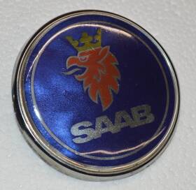 12785871 Factory/oem 2003-10 Saab 93 Rear Blue Chrome Emblem Trunk Badge Logo Symbol Name Plate 9-3
