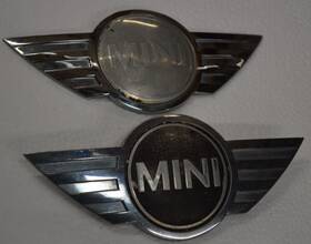 7026186 Factory/oem 2002-18 Bmw Mini Cooper Chrome Emblem Front Rear Hood Trunk Badge Logo Symbol