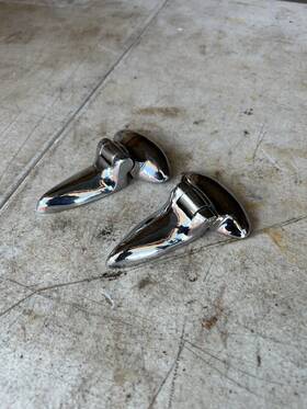 48-706850 Ford 48-706850/51 1 Pr 1935 - 1936 Humpback Sedan Trunk/deck Lid Hinges Chrome Hot Rod