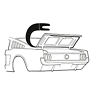 Gmk302070365 Goodmark Deck Lid Weatherstrips For Ford Mustang