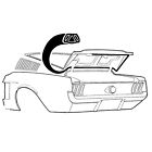 Gmk302170367 Goodmark Replacement Deck Lid Seal For Ford Mustang