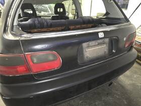 170-58372 Honda 1992-1995 Civic Dx Hatchback Hatch 3dr Deck Lid Tail Gate Red Decklid Oem
