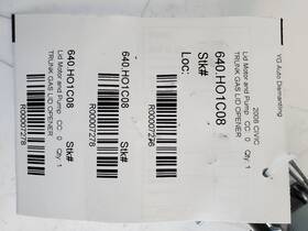 640.ho1c08 Honda Civic 2008 Lid Motor Pull Down 7278