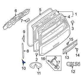 90477zw00a Infiniti Oe For Qx56 04-10 Rear Left Liftgate Support Strut Holder