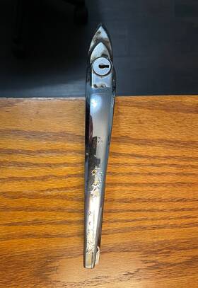 138296 Jaguar 1953 Mark Vii Original Trunk Boot Handle For Refurbishing No Key