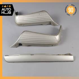 1078800740 Mercedes-benz R107 380sl Rear Lower Center Trim Panel Valance Set Of 3 Silver Oem