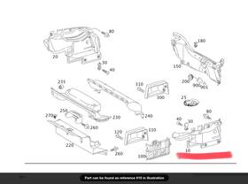 A1716900941 Mercedes-benz 05-11 Slk280 Slk300 R171 Rear Trunk Lid Trim Panel A1716900941 Mercedes-benz 05-11 Slk280 Slk300 R171 Rear Trunk Lid Trim Panel