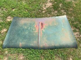 3482861 Mopar 1970-75 Plymouth Duster Deck Trunk Lid Green Solid Surface Rust Southern Metal