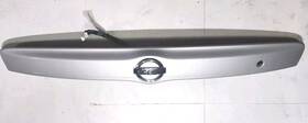 167862 Nissan 13-17 Versa Trunk Lid Trim Panel Molding License Plate Silver #h100