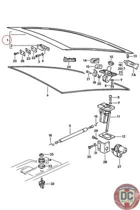 92851200503 Porsche 1978-1986 928 Rear Hatch