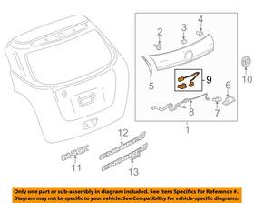 672404 United Recyclers Group Used Deck Lid Fits 2015 Chevrolet Trax Solar Tint Opt Akp With Rear View Camera Op
