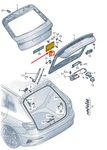 Audi A3 Sportback Rear Bumper License Plate Holder 8Y0827113A9B9. Fixed Price $77.17.