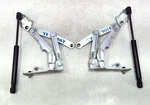 08-15 Oem Mitsubishi Evolution Rear Left Right Trunk Hinge W/ Shock Silver Set. Fixed Price $125.01.