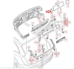 Audi Q7 Rear Left Side Tailgate Light Fog Cover 4L08676571FU 2015OEM. Fixed Price $26.46.