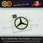 W213 Sedan Mercedes Gloss Black Star Emblem Rear Trunk Lid Logo Badge Amg E350. Fixed Price $32.99.
