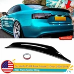 For Audi A5 B8.5 Base Coupe 2008-2017 Rear Trunk Spoiler Wing Lip Gloss Black. Fixed Price $63.85.