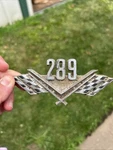 1965-1966 Ford Fairlane 289 Front Fender Flag Emblem Badge Trim, Falcon Oem. Fixed Price $20.00.