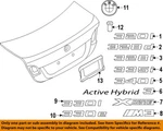 Bmw Oem 06-26 Series Trunk Lid Components-license Bracket 51139448724. Fixed Price $51.91.