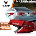 Vland For 2012-2014 Toyota Camry Red Clear Led Tail Lights Assembly Rear Lamps. Fixed Price $167.19.