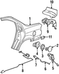 Genuine Ford Release Handle F5RZ-5446318-AB. Fixed Price $16.86.
