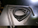 Rear Left Door Weather Seal Strip Rubber Gasket Set 13-19 Hyundai Santa Fe. Fixed Price $50.00.