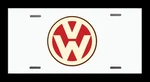 Aluminum White Plate Tag 6'' X 12'' Made Usa For Vw Volkswagen. Fixed Price $32.99.