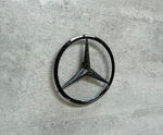 Mercedes-benz R129 Carbon Fiber & Black Genuine Oem Trunk Star Emblem SL500. Fixed Price $85.00.