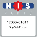 12033-6T011 Nissan Ring Set-piston 120336T011, New Genuine Oem Part. Fixed Price $239.83.