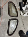 1941-1948 Ford Flathead Coupe Rear Quarter Window Garnish Molding, Pair L/r Oem. Fixed Price $435.00.