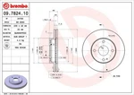 Brembo 09.7824.10 Brake Disc Ford Asia & Oceania, Mazda. Fixed Price $43.58.