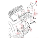 Audi Q7 Rear Right Tailgate Light Fog Cover 4L08676584PK 2015OEM. Fixed Price $59.09.