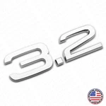 Audi Car Rear Trunk Deck Lid 3.2 Nameplate Emblem Badge Oem Chrome Sline. Fixed Price $17.99.