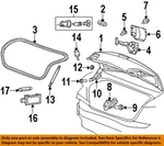 Chrysler Oem 09-17 200 Trunk Lid Components-overslam Bumper 5155715AA. Fixed Price $37.78.