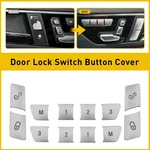 Silver Door Lock Switch Button Cover For Mercedes Benz Class W204 2008-2013. Fixed Price $14.24.