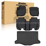 Tpe Floor Mats Liners / Trunk Cargo Full Set For 2015-2020 Honda Fit Black. Fixed Price $105.19.