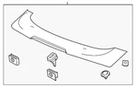 Genuine Honda Spoiler Assembly 74900-TP6-A01ZD. Fixed Price $941.93.