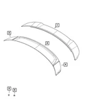 Genuine Mopar Rear Spoiler 5NH39TZZAC. Fixed Price $1139.58.