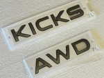 Oem 2025 2026 Nissan Kicks Awd Rear Trunk Logo Badge Letters Emblem Set. Fixed Price $38.50.