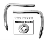 1966 Pontiac Gto, Lemans & Tempest Trunk Lid Extension Molding W/ 8 Nuts - Pair. Fixed Price $125.34.