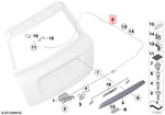 Genuine Mini Cooper One R50 R53 R56 Bowden Cable Trunk Lid 51247069310. Fixed Price $41.75.