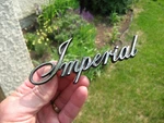 1966 1967 1968 Chrysler Imperial Emblem Script Trunk Nameplate 2579426 Vtg. Fixed Price $49.99.