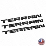 3X Gmc Terrain Front Door & Rear Liftgate Nameplate Emblem Decorate Gloss Black. Fixed Price $59.99.