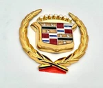 Cadillac Trunk Lock Cover Authentic Gm Wreath And Crest 24K Gold Plated Nos. Fixed Price $299.99.
