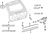 Genuine Toyota Hatch Emblem 75444-0A190. Fixed Price $42.80.