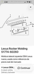 Oem Lexus LX600 Left Rocker Panel Side Skirt 51774-60260 Lh Genuine. Fixed Price $220.00.
