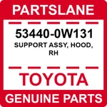53440-0W131 Toyota Oem Genuine Support Assy, Hood, Rh. Fixed Price $134.70.