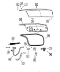Genuine Mopar Deck Lid Overslam Bumper 5065494AA. Fixed Price $12.45.